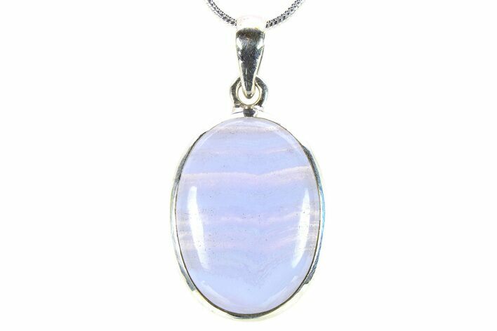 Blue Lace Agate Pendant (Necklace) - Sterling Silver #278684